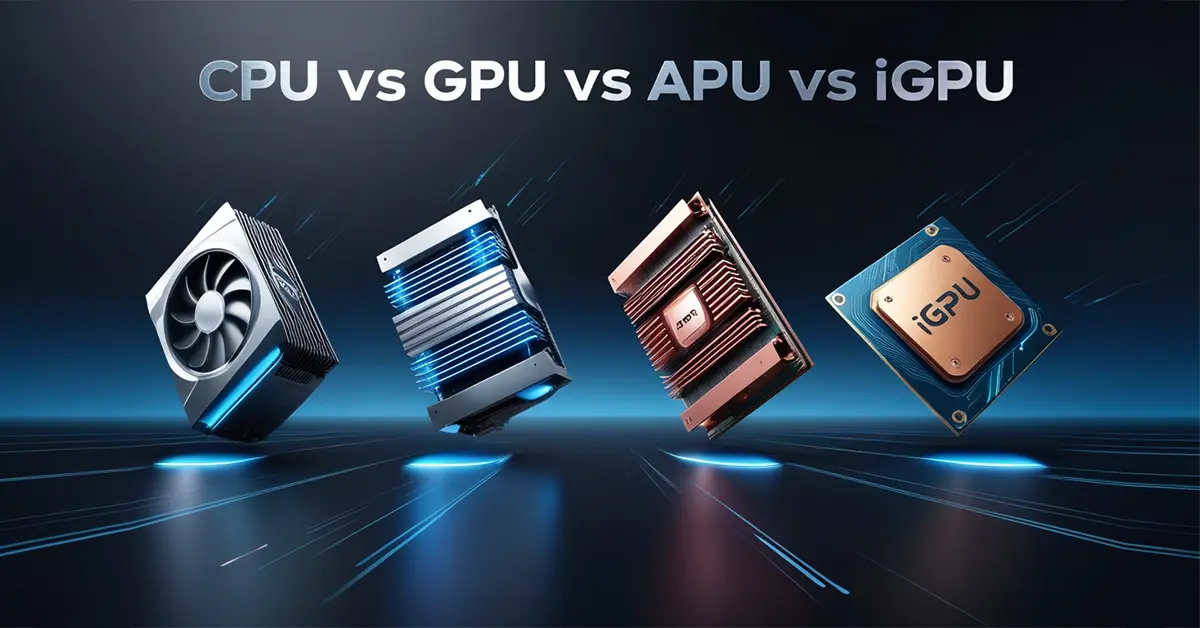 CPU vs GPU vs APU vs iGPU: The Ultimate Guide to Understanding Key Differences